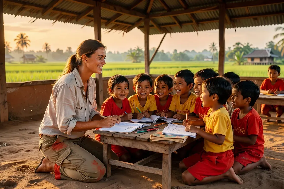 Marie Lefebvre, volontaire française au Cambodge — tourisme solidaire 2026