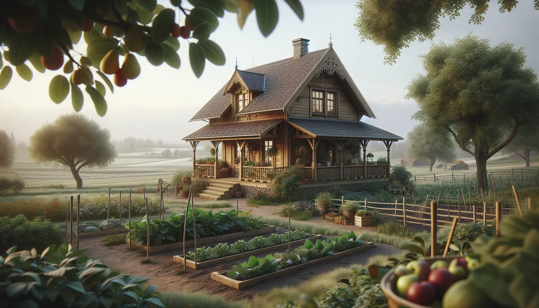 Paysage de ferme bio en Europe du sud avec oliviers et vignes en terrasses